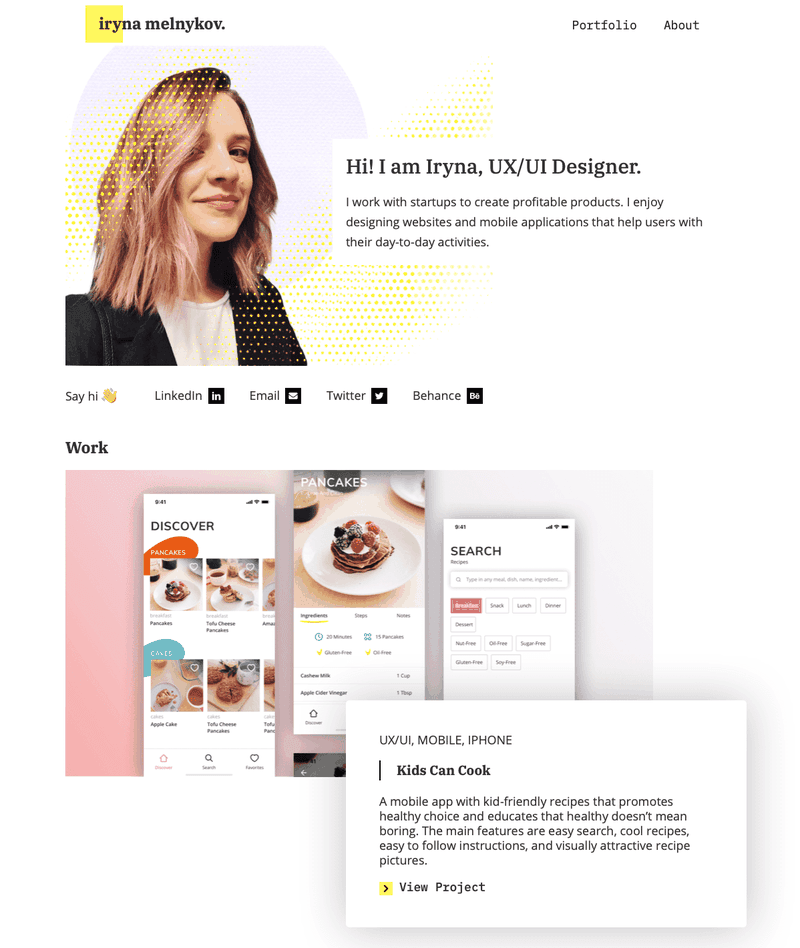 What your UX designer portfolio really needs 4 female UX designer portfolio example